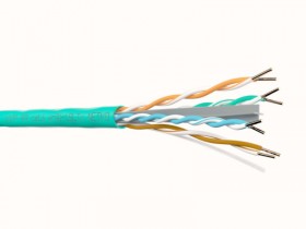 Кабель U/UTP4 cat.6, 4 пары 23 AWG BC, 305м, с крестовиной, нг(А)-LSLTx, зеленый; одножильный, FLUKE TEST, NETKO Expert СКС 