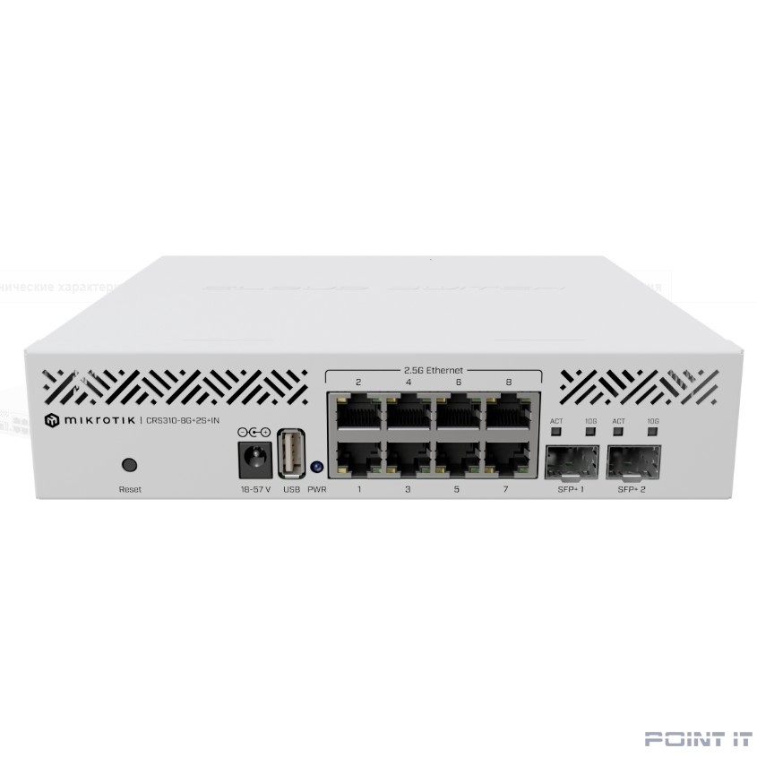 Коммутатор 8PORT 2SFP+ CRS310-8G+2S+IN MIKROTIK