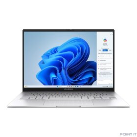 Ноутбук ASUS Zenbook 14 UX3405CA-QL573 [90NB14W4-M00UF0] Foggy Silver 14" {1920x1200 OLED  Ultra 5 225H(3.3Ghz)/16384Mb/1024SSDGb/Intel Arc graphics/DOS + алюм корп; +чех}