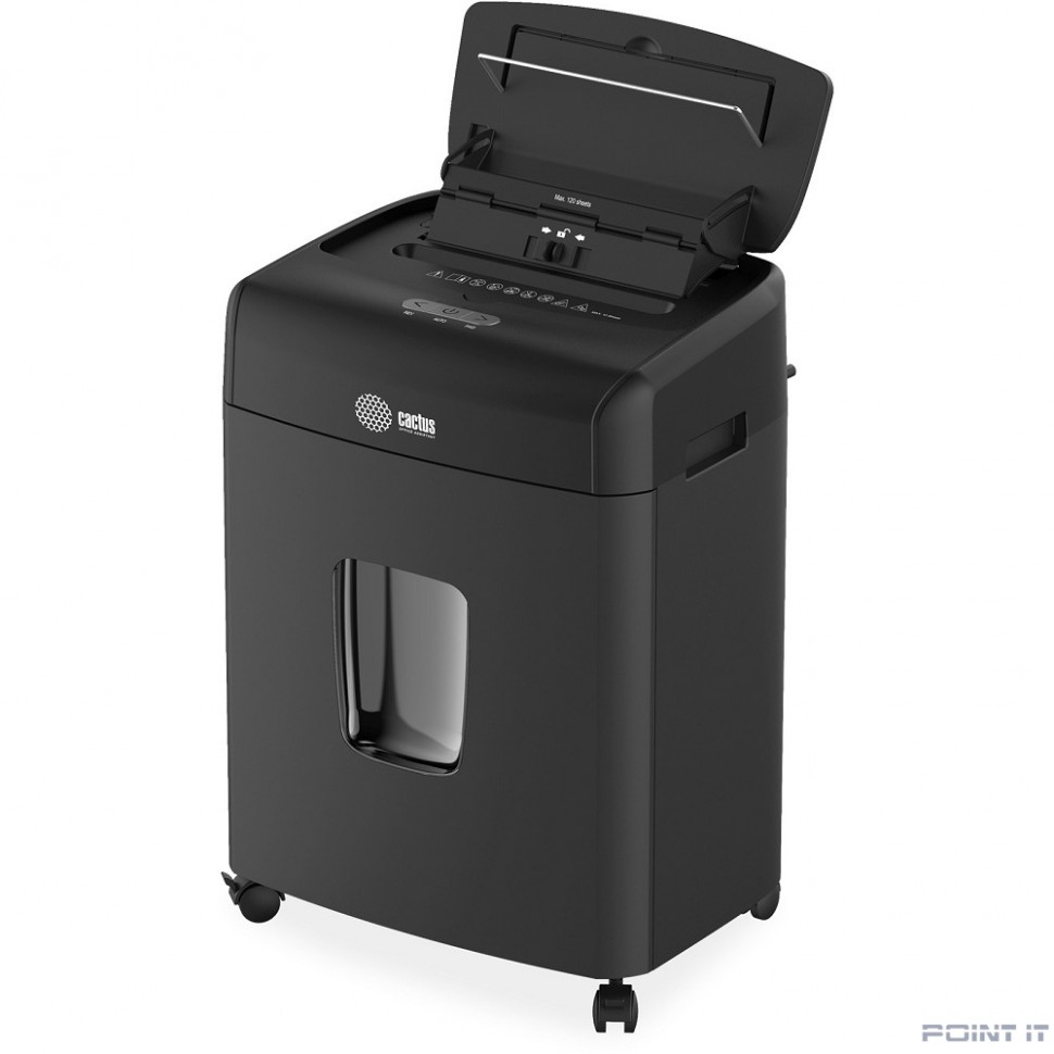 Cactus Шредер CS-SH-D6 с автоподачей (секр.P-4) фрагменты 120лист. 23лтр. скрепки скобы пл.карты {1993087}