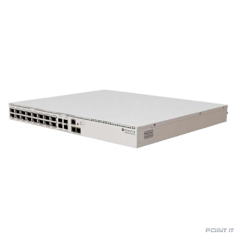 MikroTik CRS520-4XS-16XQ-RM Коммутатор, 2*RJ45 10Gbit, 4*SFP28 25Gbit, 16QSFP28 100Gbit, 4GB Ram, 4-core CPU, RouterOs L5