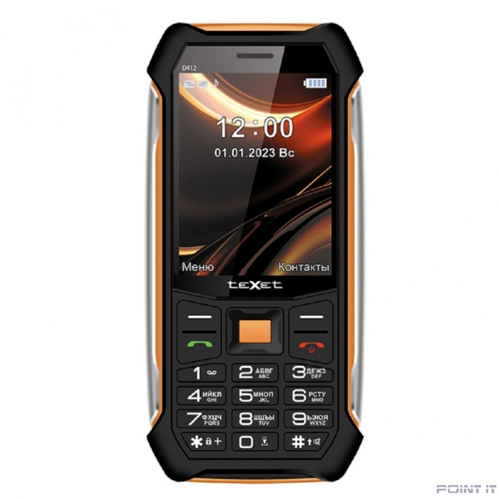 TEXET TM-D412 черный-оранжевый