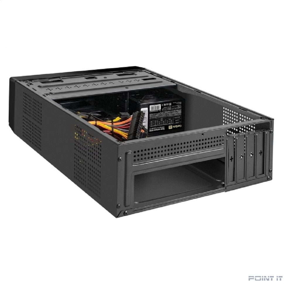 Exegate EX296295RUS Корпус Desktop ExeGate MI-208U2-M350 (mini-ITX/mATX, БП M350 с вент. 8см, 1*USB+2*USB3.0, аудио, черный)