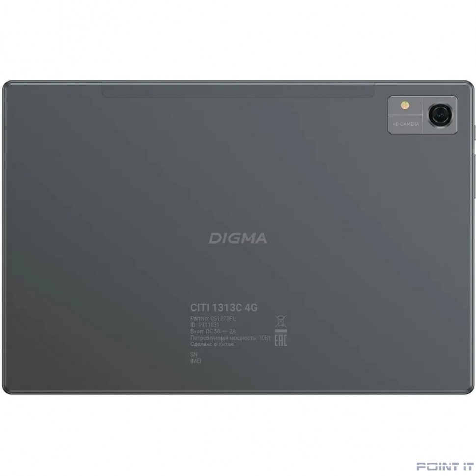 Планшет Digma CITI 1313C 4G SC9863A1 (1.6) 8C RAM3Gb ROM32Gb 10.1" IPS 1280x800 LTE Android 13 темно-серый 5Mpix 2Mpix BT GPS WiFi Touch microSD 128Gb 6000mAh